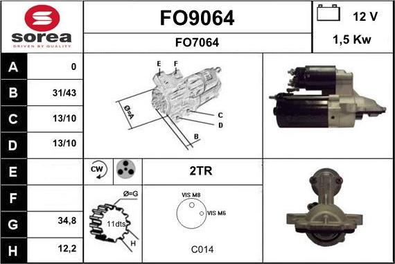 SNRA FO9064 - Стартер autosila-amz.com