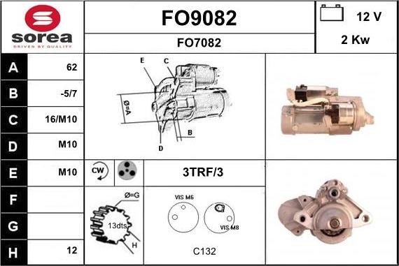 SNRA FO9082 - Стартер autosila-amz.com