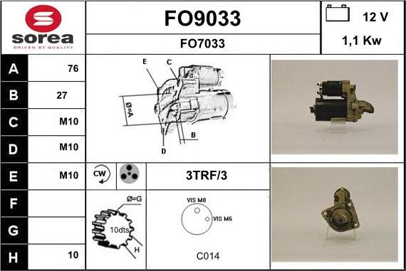 SNRA FO9033 - Стартер autosila-amz.com