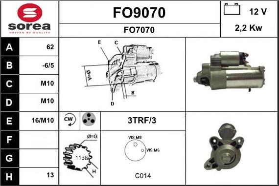 SNRA FO9070 - Стартер autosila-amz.com