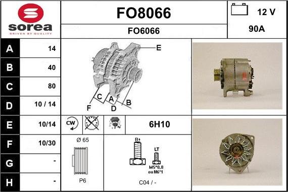 SNRA FO8066 - Генератор autosila-amz.com