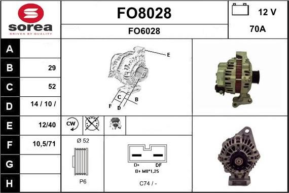 SNRA FO8028 - Генератор autosila-amz.com