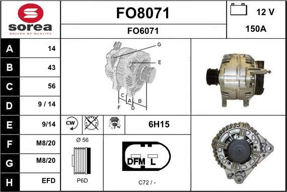 SNRA FO8071 - Генератор autosila-amz.com