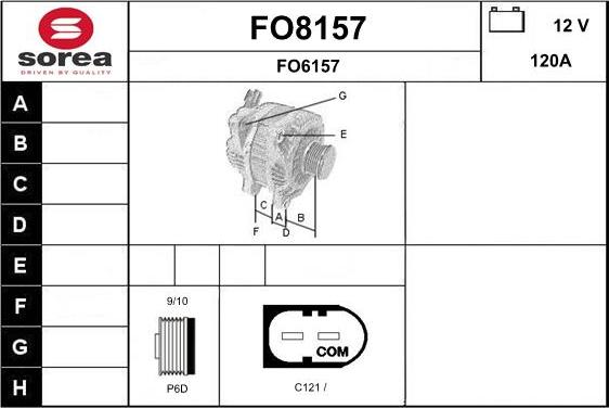 SNRA FO8157 - Генератор autosila-amz.com