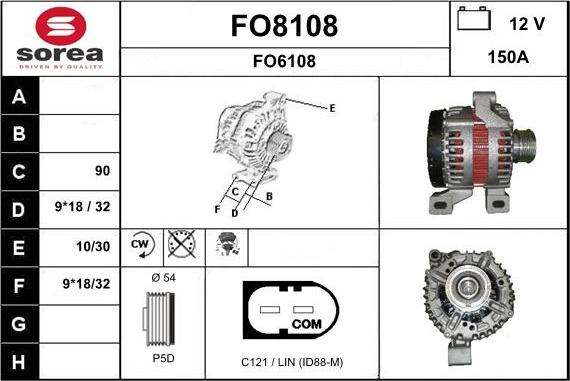 SNRA FO8108 - Генератор autosila-amz.com