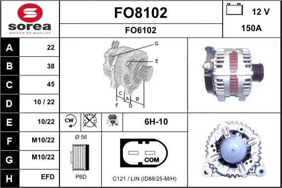 SNRA FO8102 - Генератор autosila-amz.com