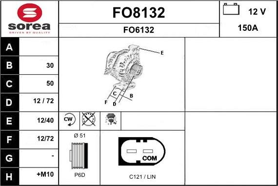 SNRA FO8132 - Генератор autosila-amz.com