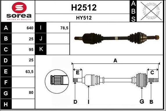 SNRA H2512 - Приводной вал autosila-amz.com