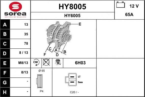 SNRA HY8005 - Генератор autosila-amz.com