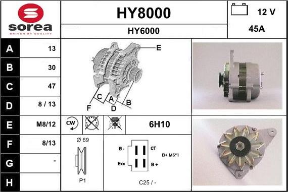 SNRA HY8000 - Генератор autosila-amz.com