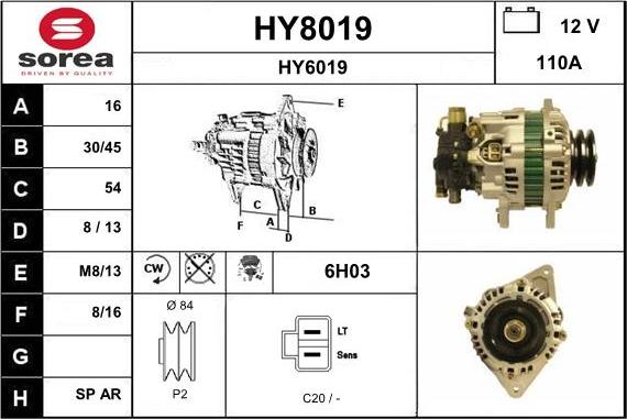 SNRA HY8019 - Генератор autosila-amz.com