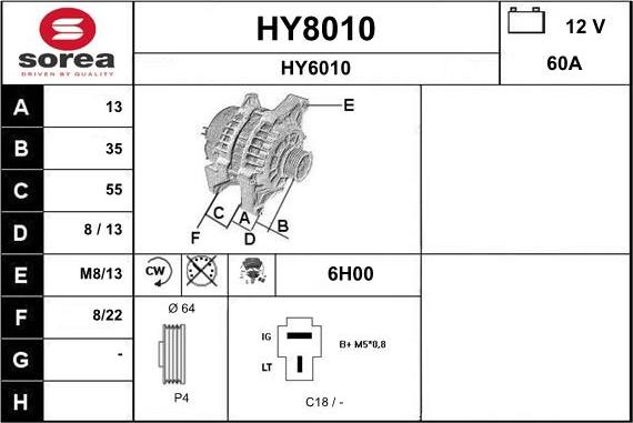 SNRA HY8010 - Генератор autosila-amz.com