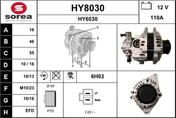 SNRA HY8030 - Генератор autosila-amz.com