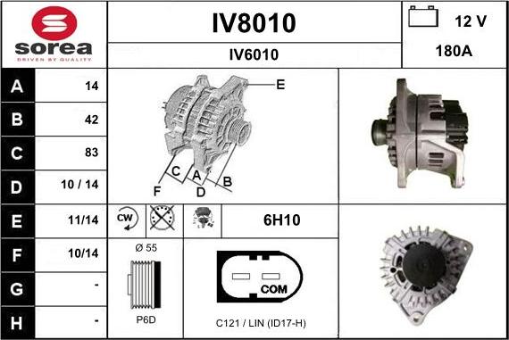 SNRA IV8010 - Генератор autosila-amz.com