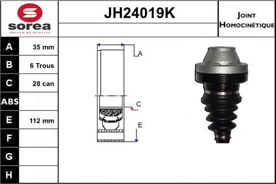 SNRA JH24019K - Шарнирный комплект, ШРУС, приводной вал autosila-amz.com