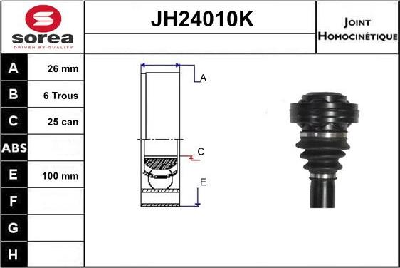 SNRA JH24010K - Шарнирный комплект, ШРУС, приводной вал autosila-amz.com