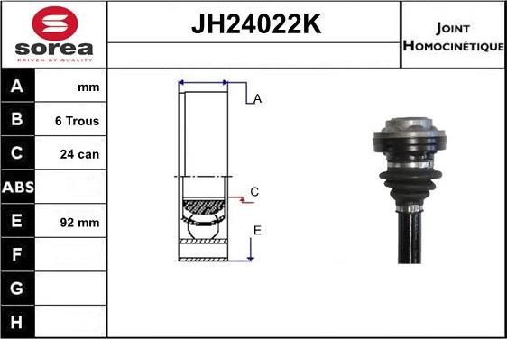 SNRA JH24022K - Шарнирный комплект, ШРУС, приводной вал autosila-amz.com