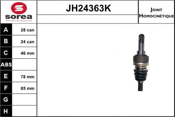 SNRA JH24363K - Шарнирный комплект, ШРУС, приводной вал autosila-amz.com