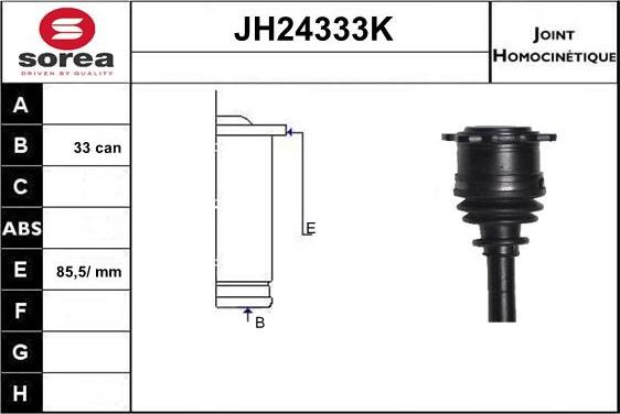 SNRA JH24333K - Шарнирный комплект, ШРУС, приводной вал autosila-amz.com