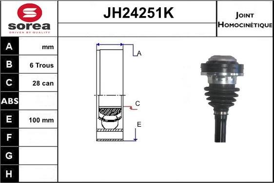 SNRA JH24251K - Шарнирный комплект, ШРУС, приводной вал autosila-amz.com