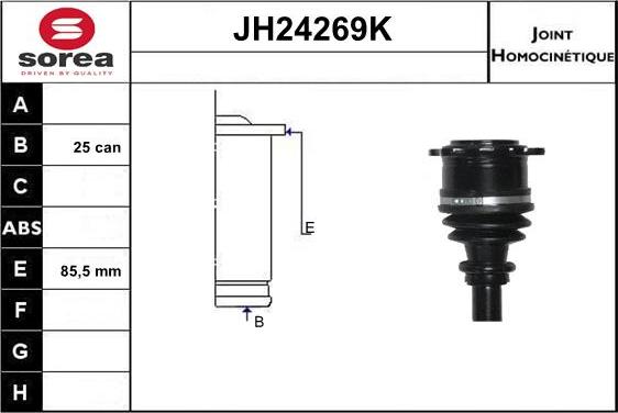 SNRA JH24269K - Шарнирный комплект, ШРУС, приводной вал autosila-amz.com