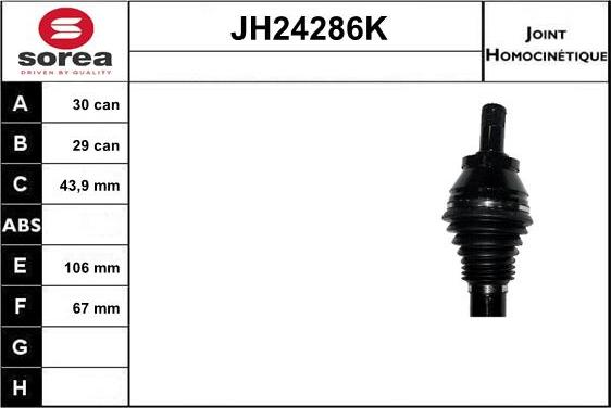 SNRA JH24286K - Шарнирный комплект, ШРУС, приводной вал autosila-amz.com