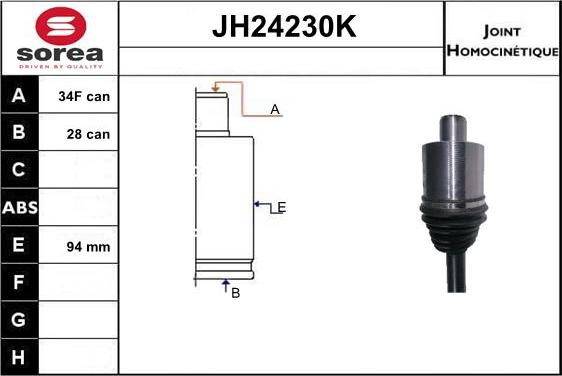 SNRA JH24230K - Шарнирный комплект, ШРУС, приводной вал autosila-amz.com