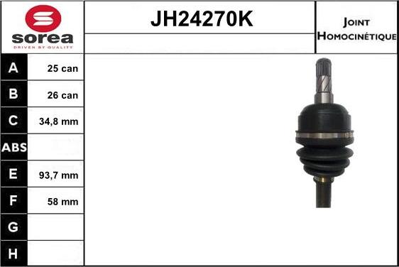 SNRA JH24270K - Шарнирный комплект, ШРУС, приводной вал autosila-amz.com