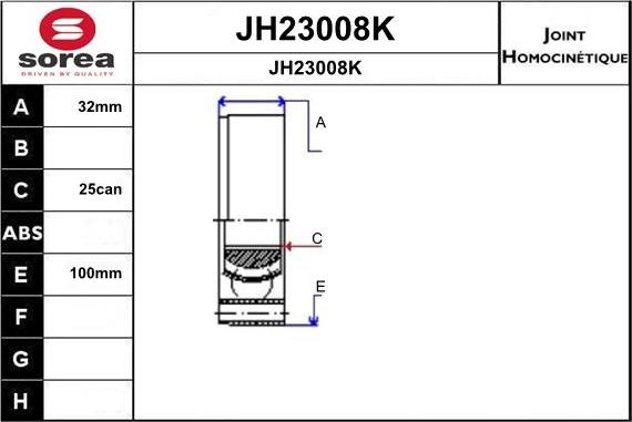 SNRA JH23008K - Шарнирный комплект, ШРУС, приводной вал autosila-amz.com