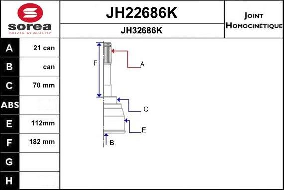 SNRA JH22686K - Шарнирный комплект, ШРУС, приводной вал autosila-amz.com