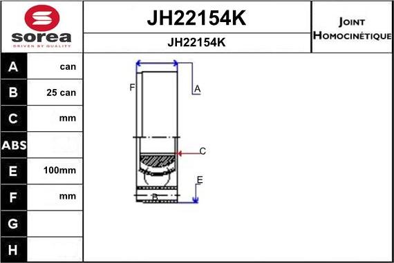 SNRA JH22154K - Шарнирный комплект, ШРУС, приводной вал autosila-amz.com