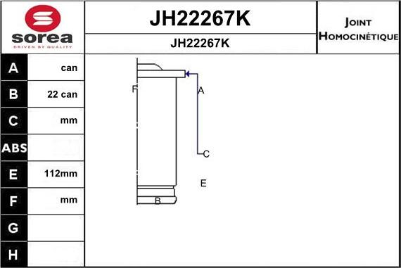 SNRA JH22267K - Шарнирный комплект, ШРУС, приводной вал autosila-amz.com