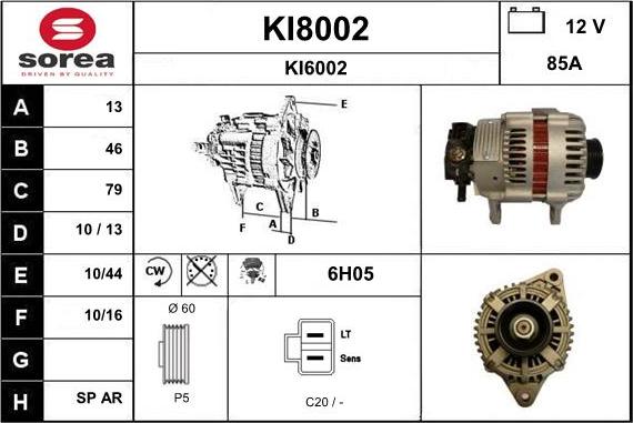 SNRA KI8002 - Генератор autosila-amz.com