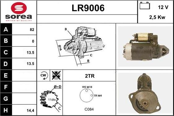 SNRA LR9006 - Стартер autosila-amz.com