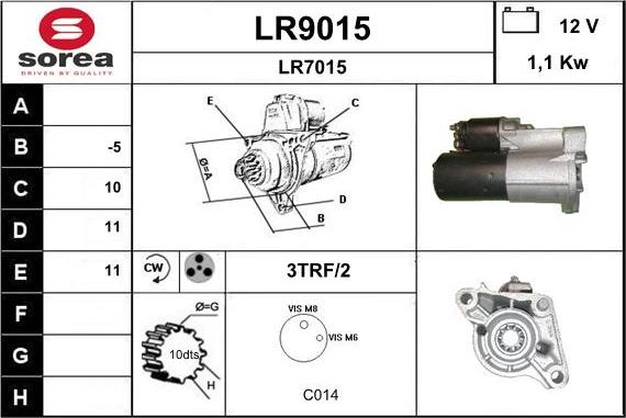 SNRA LR9015 - Стартер autosila-amz.com