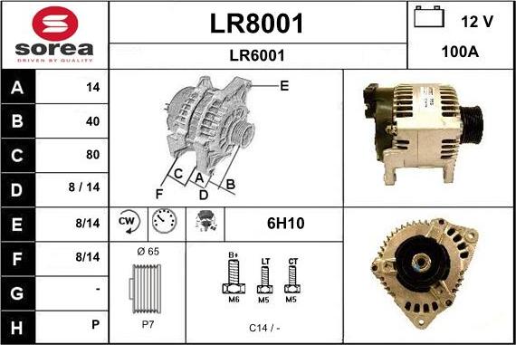 SNRA LR8001 - Генератор autosila-amz.com