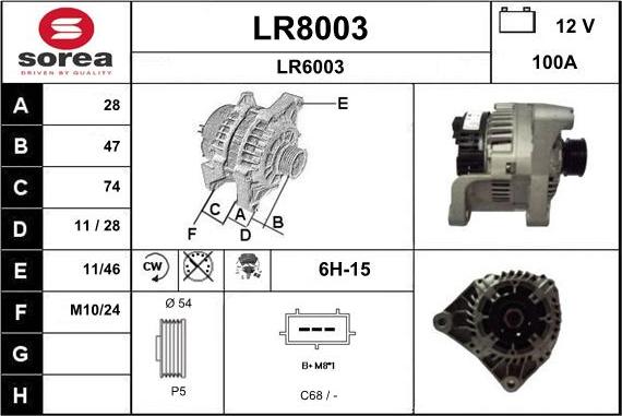 SNRA LR8003 - Генератор autosila-amz.com