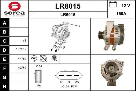 SNRA LR8015 - Генератор autosila-amz.com