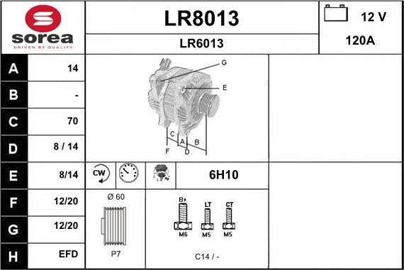 SNRA LR8013 - Генератор autosila-amz.com