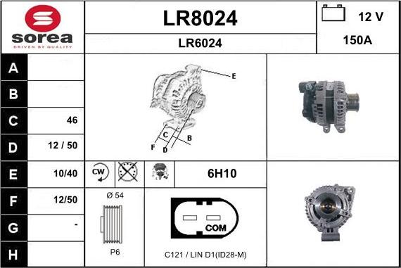 SNRA LR8024 - Генератор autosila-amz.com