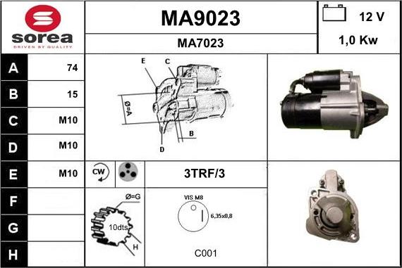 SNRA MA9023 - Стартер autosila-amz.com