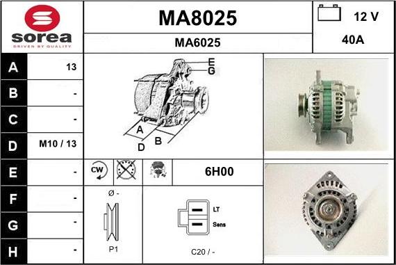 SNRA MA8025 - Генератор autosila-amz.com