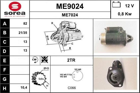 SNRA ME9024 - Стартер autosila-amz.com