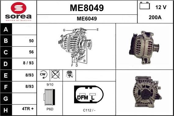 SNRA ME8049 - Генератор autosila-amz.com