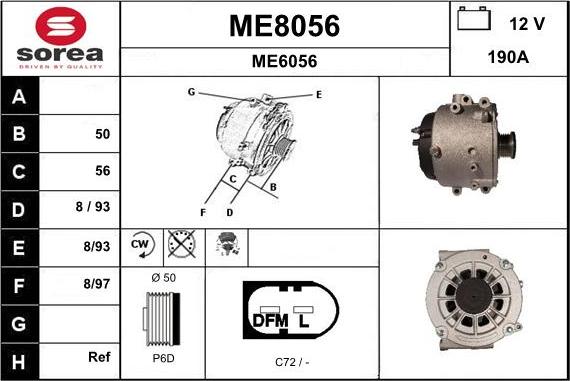 SNRA ME8056 - Генератор autosila-amz.com