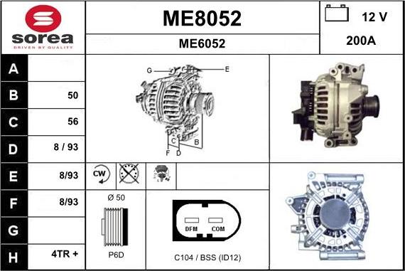 SNRA ME8052 - Генератор autosila-amz.com
