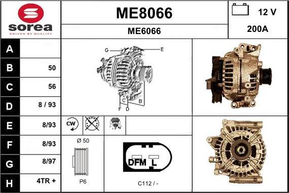 SNRA ME8066 - Генератор autosila-amz.com