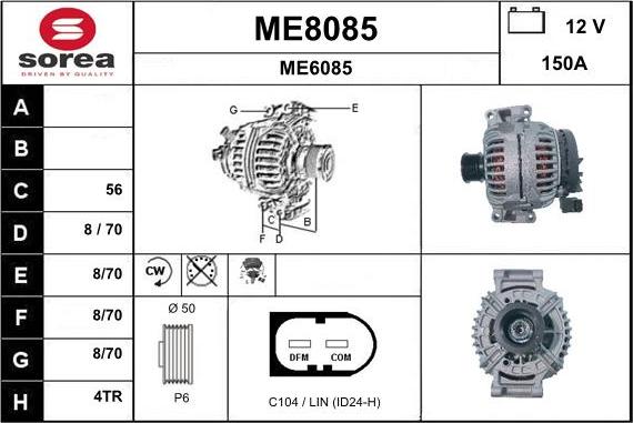 SNRA ME8085 - Генератор autosila-amz.com