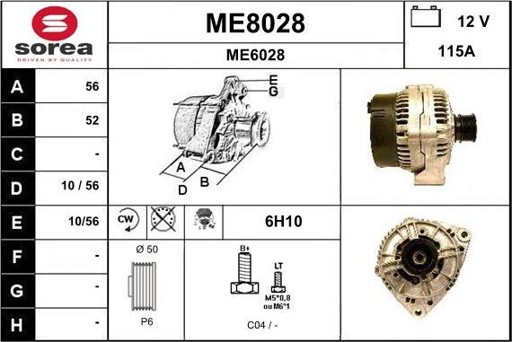 SNRA ME8028 - Генератор autosila-amz.com