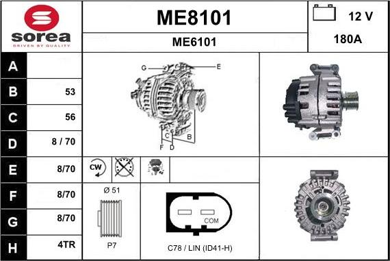 SNRA ME8101 - Генератор autosila-amz.com